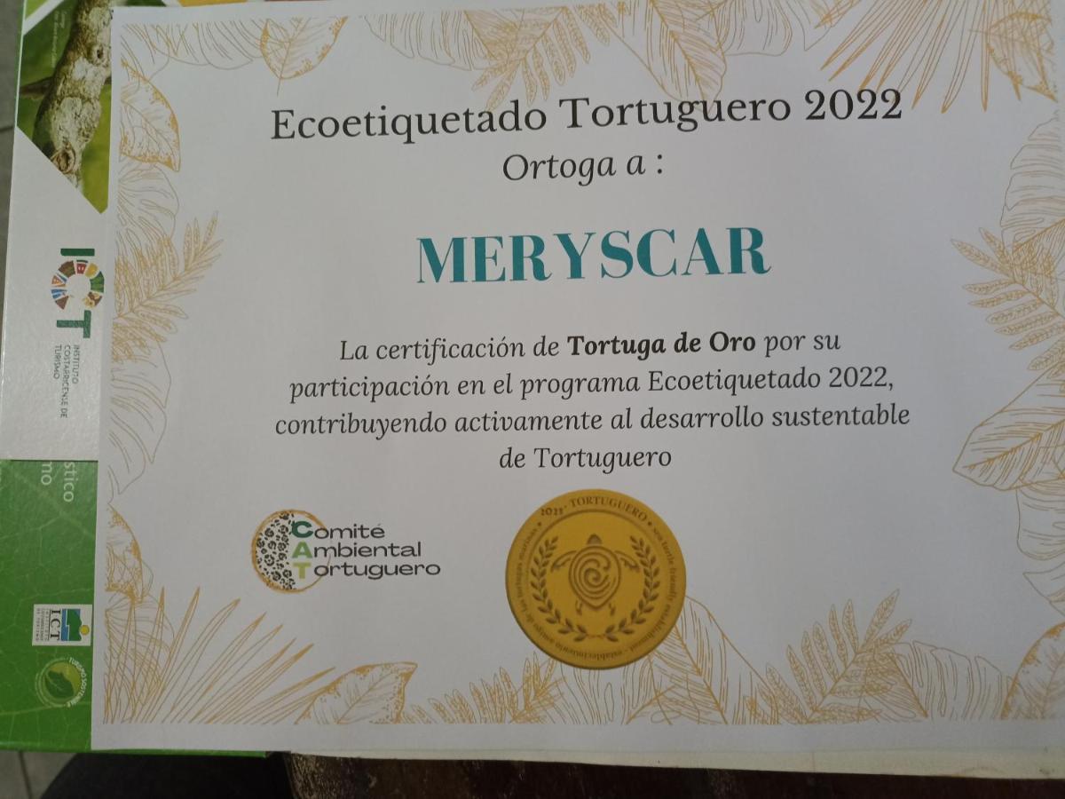 Hospedaje Meryscar Tortuguero Exteriör bild
